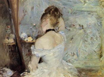 Berthe Morisot : Young Woman at the Mirror